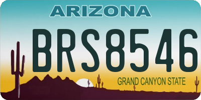 AZ license plate BRS8546