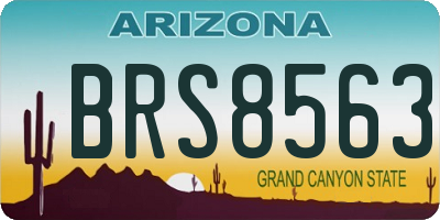 AZ license plate BRS8563