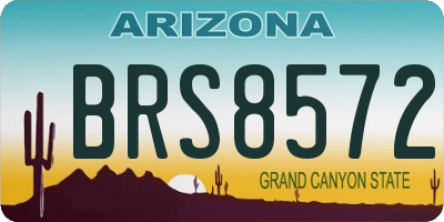 AZ license plate BRS8572