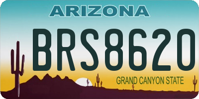 AZ license plate BRS8620