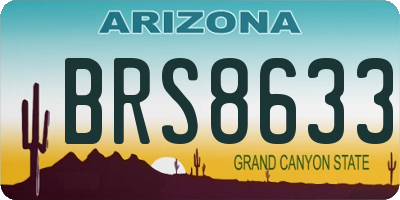 AZ license plate BRS8633