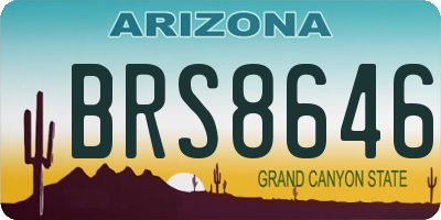 AZ license plate BRS8646