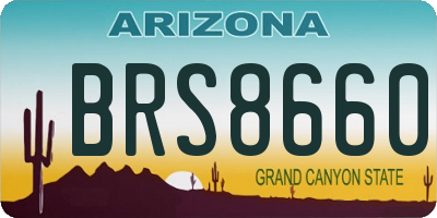 AZ license plate BRS8660