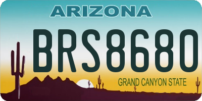 AZ license plate BRS8680