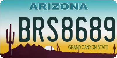 AZ license plate BRS8689