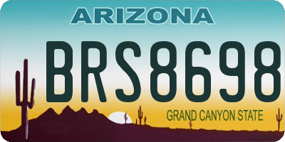 AZ license plate BRS8698