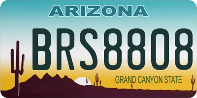 AZ license plate BRS8808