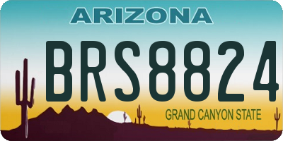 AZ license plate BRS8824