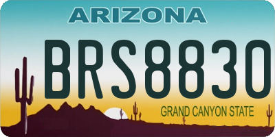 AZ license plate BRS8830