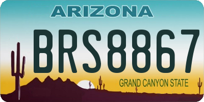 AZ license plate BRS8867