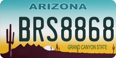 AZ license plate BRS8868