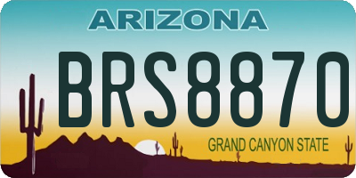 AZ license plate BRS8870