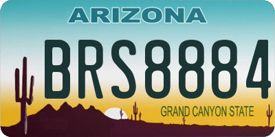 AZ license plate BRS8884