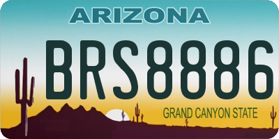 AZ license plate BRS8886