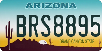 AZ license plate BRS8895