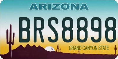 AZ license plate BRS8898