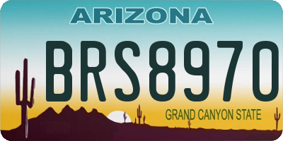 AZ license plate BRS8970