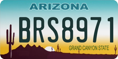AZ license plate BRS8971