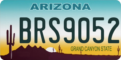 AZ license plate BRS9052