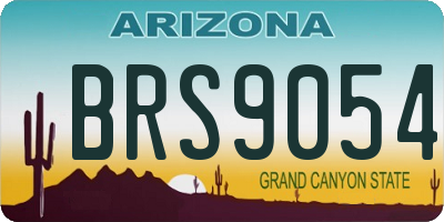 AZ license plate BRS9054