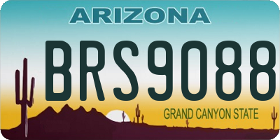 AZ license plate BRS9088