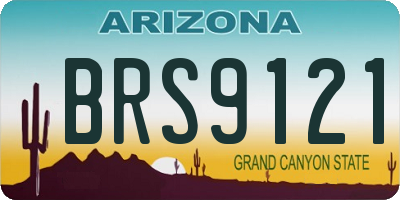 AZ license plate BRS9121