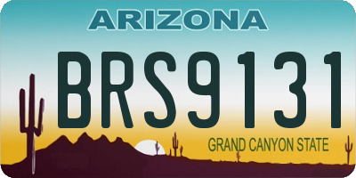 AZ license plate BRS9131