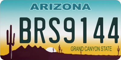 AZ license plate BRS9144