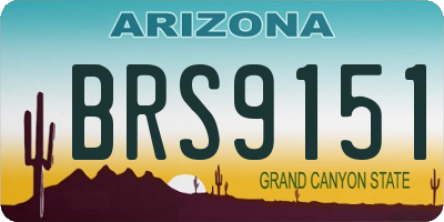 AZ license plate BRS9151