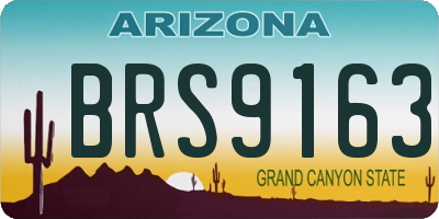 AZ license plate BRS9163