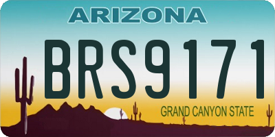 AZ license plate BRS9171