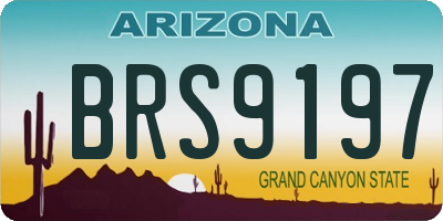 AZ license plate BRS9197