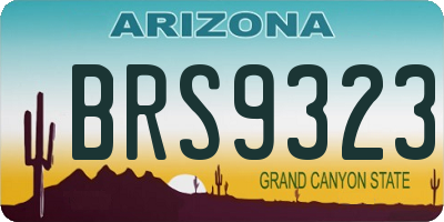AZ license plate BRS9323