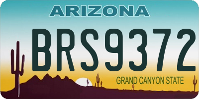 AZ license plate BRS9372
