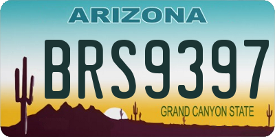 AZ license plate BRS9397