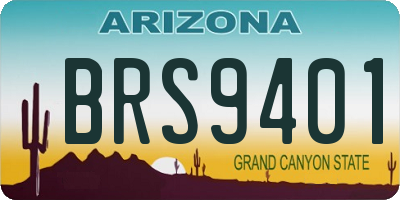 AZ license plate BRS9401