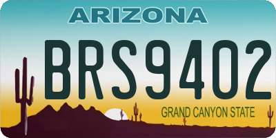 AZ license plate BRS9402