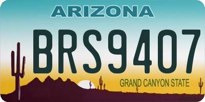 AZ license plate BRS9407
