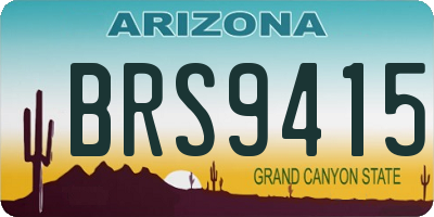 AZ license plate BRS9415