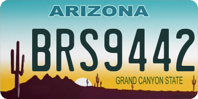 AZ license plate BRS9442