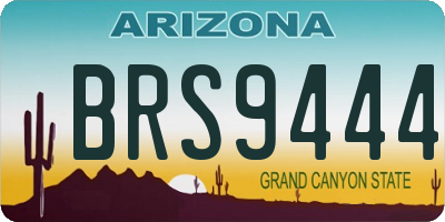 AZ license plate BRS9444