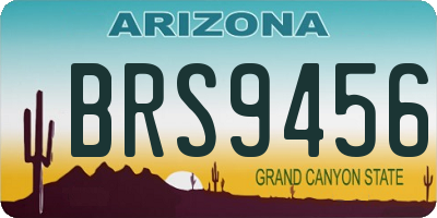 AZ license plate BRS9456