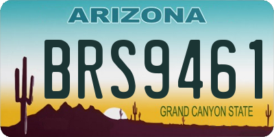 AZ license plate BRS9461