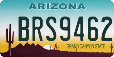 AZ license plate BRS9462