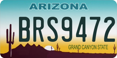 AZ license plate BRS9472