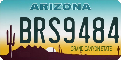 AZ license plate BRS9484