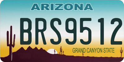 AZ license plate BRS9512
