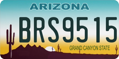 AZ license plate BRS9515