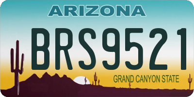 AZ license plate BRS9521