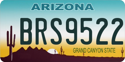 AZ license plate BRS9522
